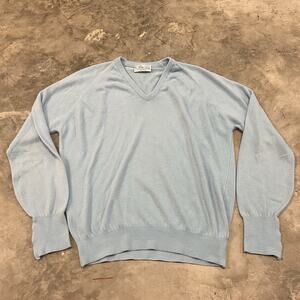 PICKERING KIMBERTON MENS GOLF SWEATER XL V-NECK LIGHT BLUE CC VINTAGE